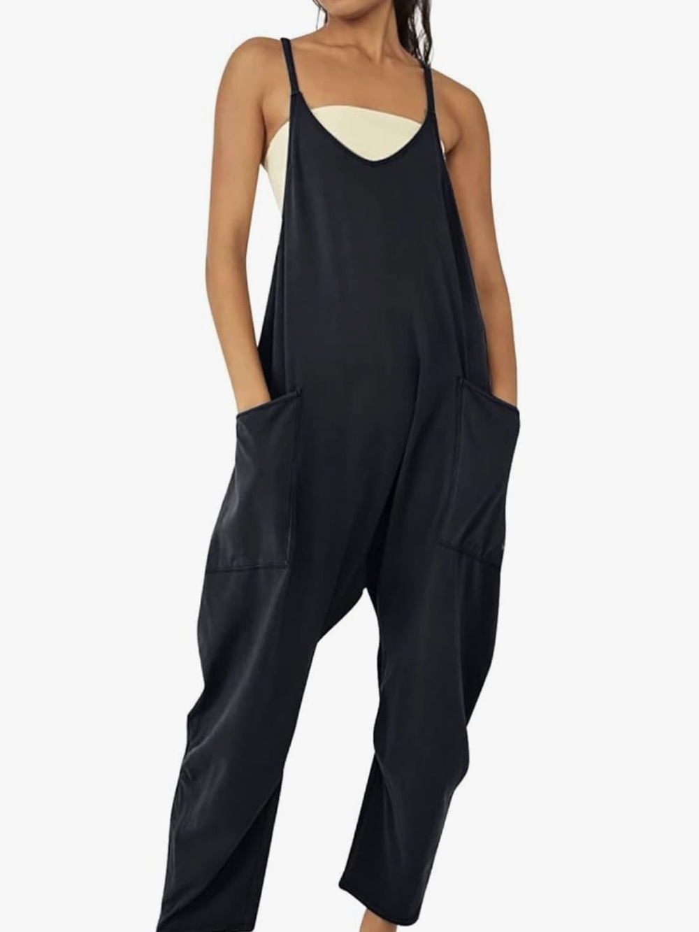 Black lightweight pants jumper romper Size S